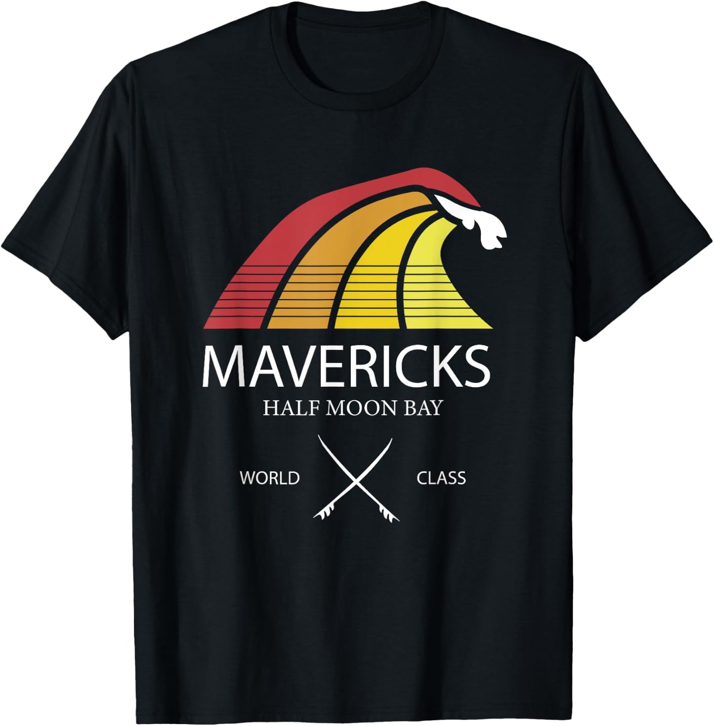 Maverick's Surfing, Travel Gift Maverick Surfer T-Shirt - T-Shirt | Black
