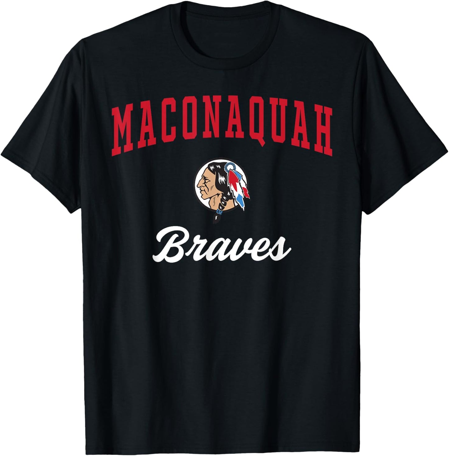 Maconaquah High School Braves T-Shirt - T-Shirt | Black