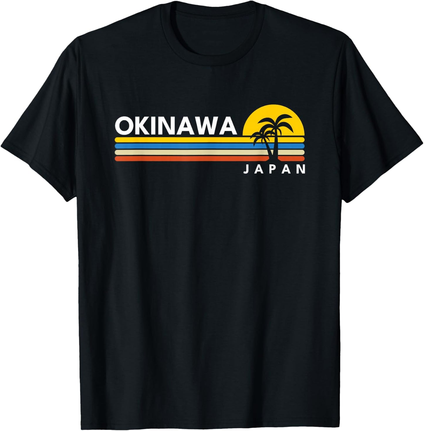 Okinawa Japan Vintage Retro Souvenirs T-Shirt - T-Shirt | Black