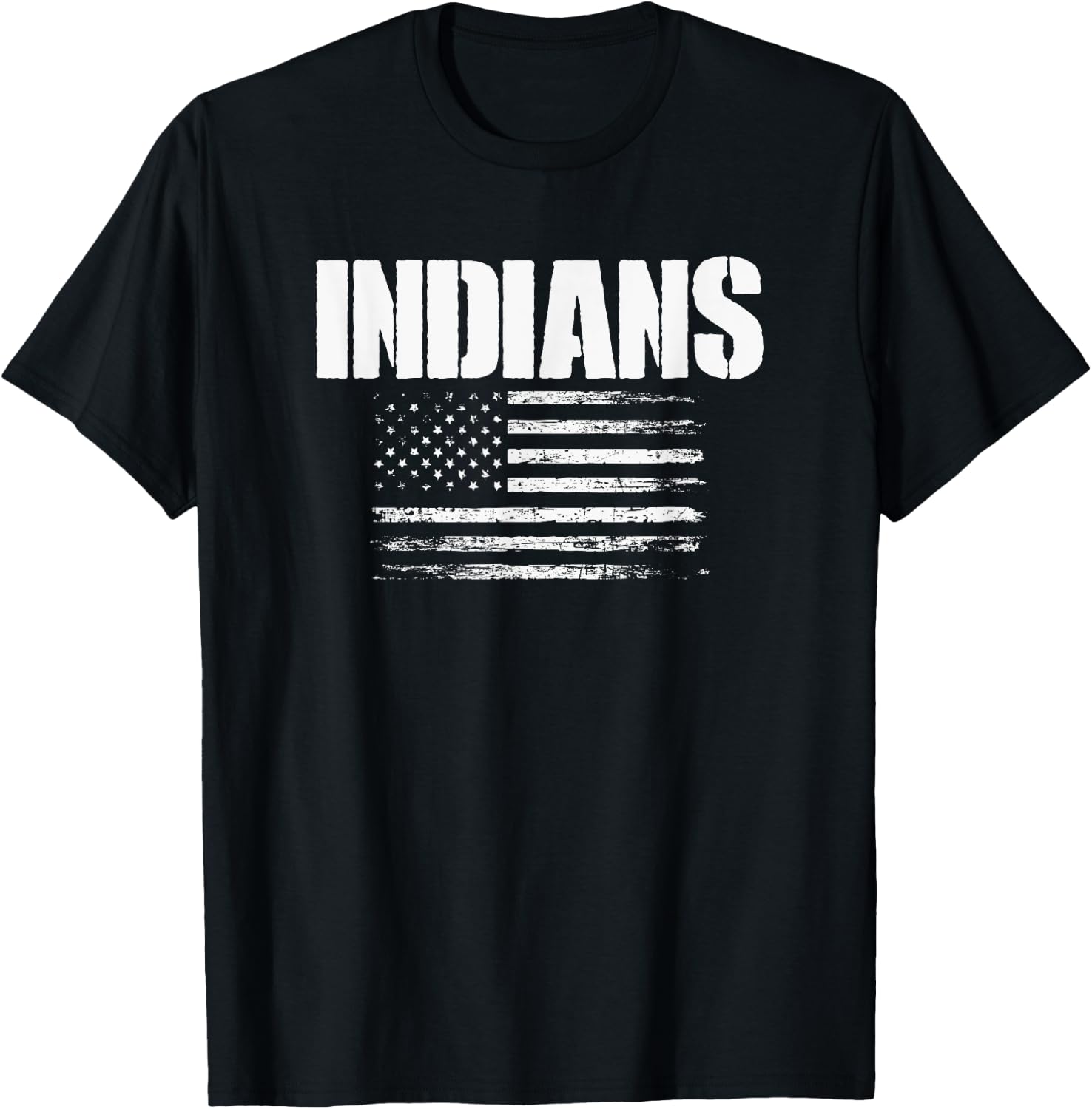 Brimfield Indians USA Flag Pride T-Shirt - T-Shirt | Black