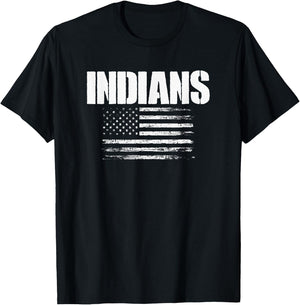 Brimfield Indians USA Flag Pride T-Shirt - T-Shirt | Black