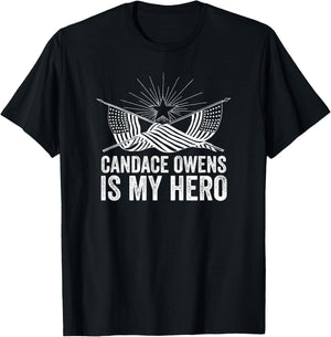 Candace Owens Is My Hero | Conservative Gift T-Shirt - T-Shirt | Black