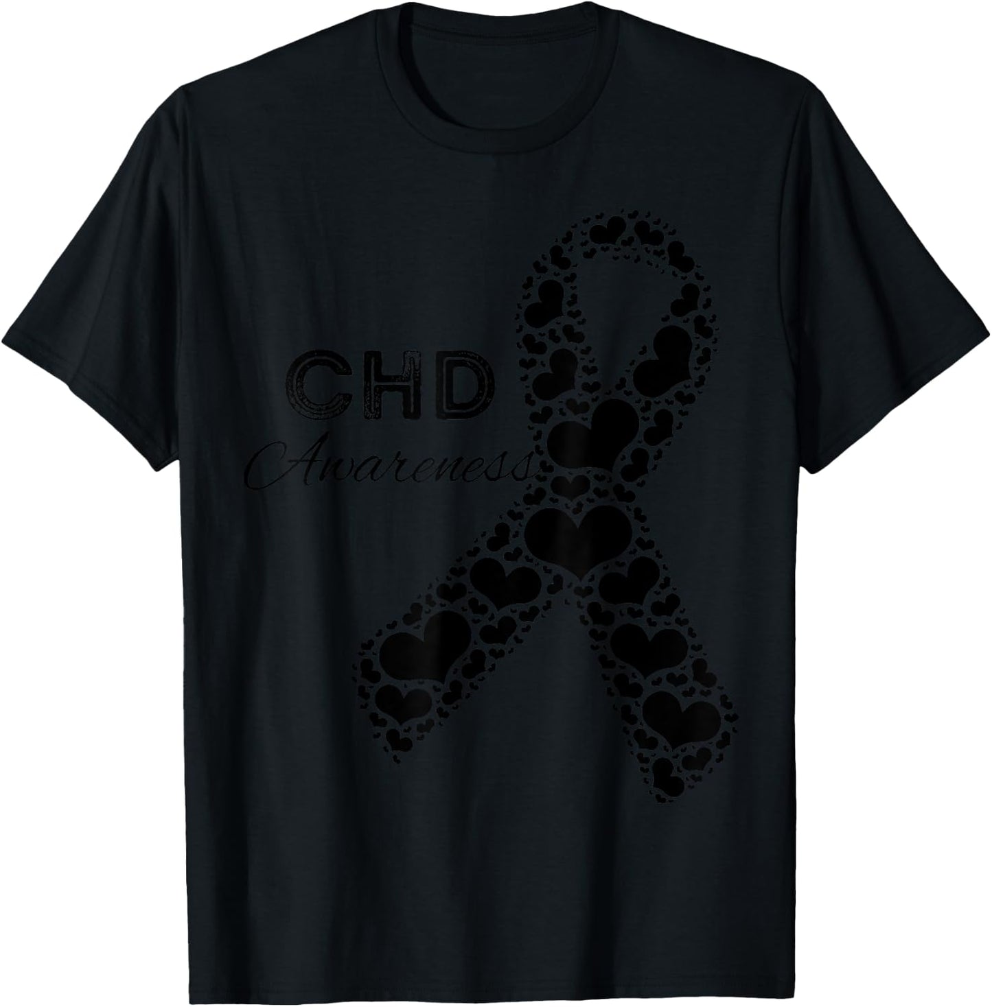 CHD Awareness Congenital Heart Defect Awareness T-Shirt - T-Shirt | Black