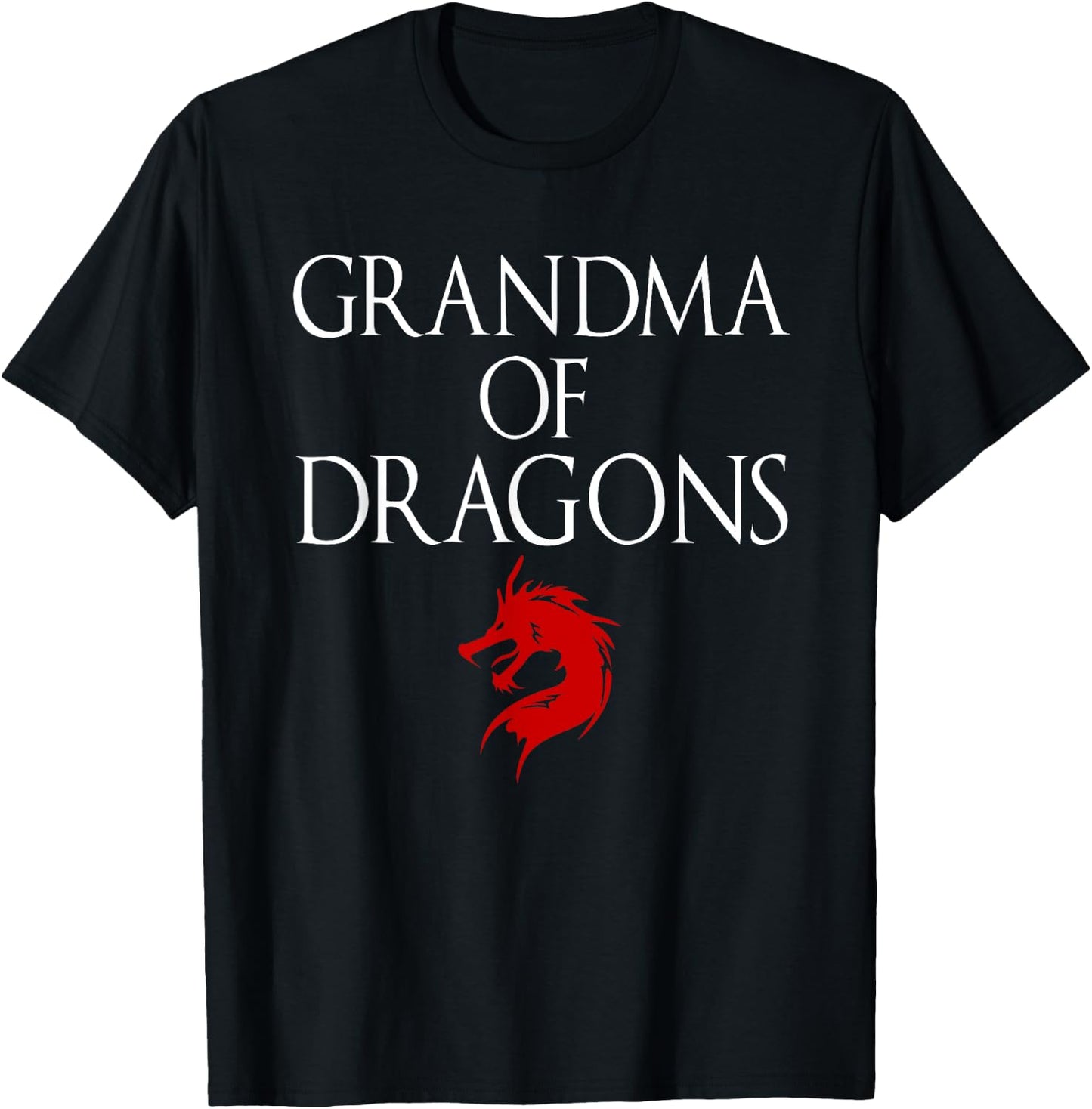 Best Grandma Of Dragons - Funny Grandmother Gift T-Shirt - T-Shirt | Black