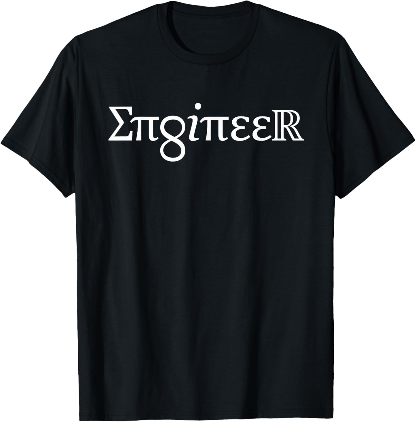 Engineer, Spelled Out in Symbols, Engineering T-Shirt - T-Shirt | Black