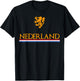 Nederland Soccer Jersey Shirt Oranje Netherlands Dutch Lion T-Shirt - T-Shirt | Black