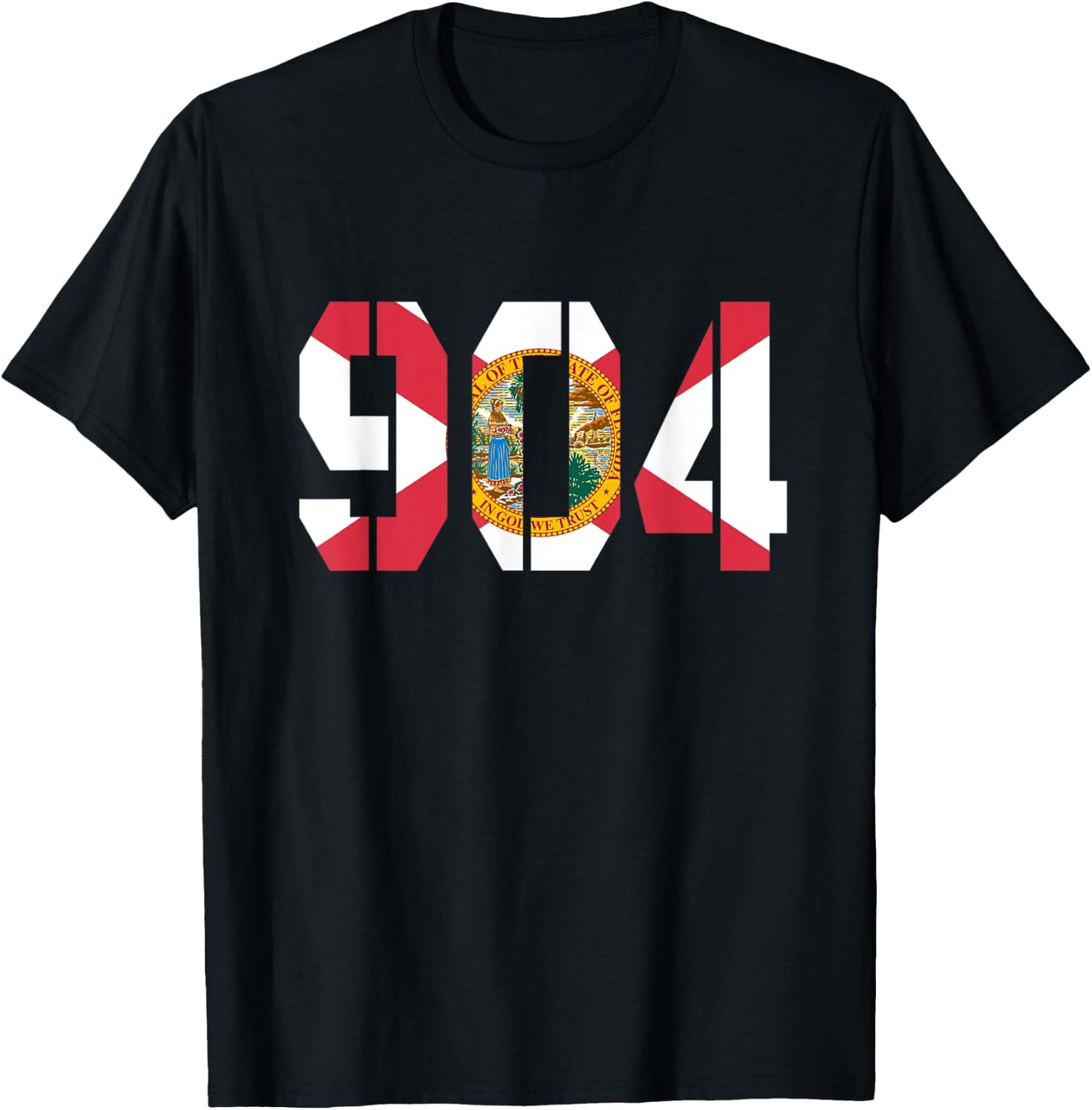 904 Duval Florida Flag Lovers T-Shirt - T-Shirt | Black
