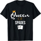 Queen of Spades Card Game Lover Spades Player Gift T-Shirt - T-Shirt | Black