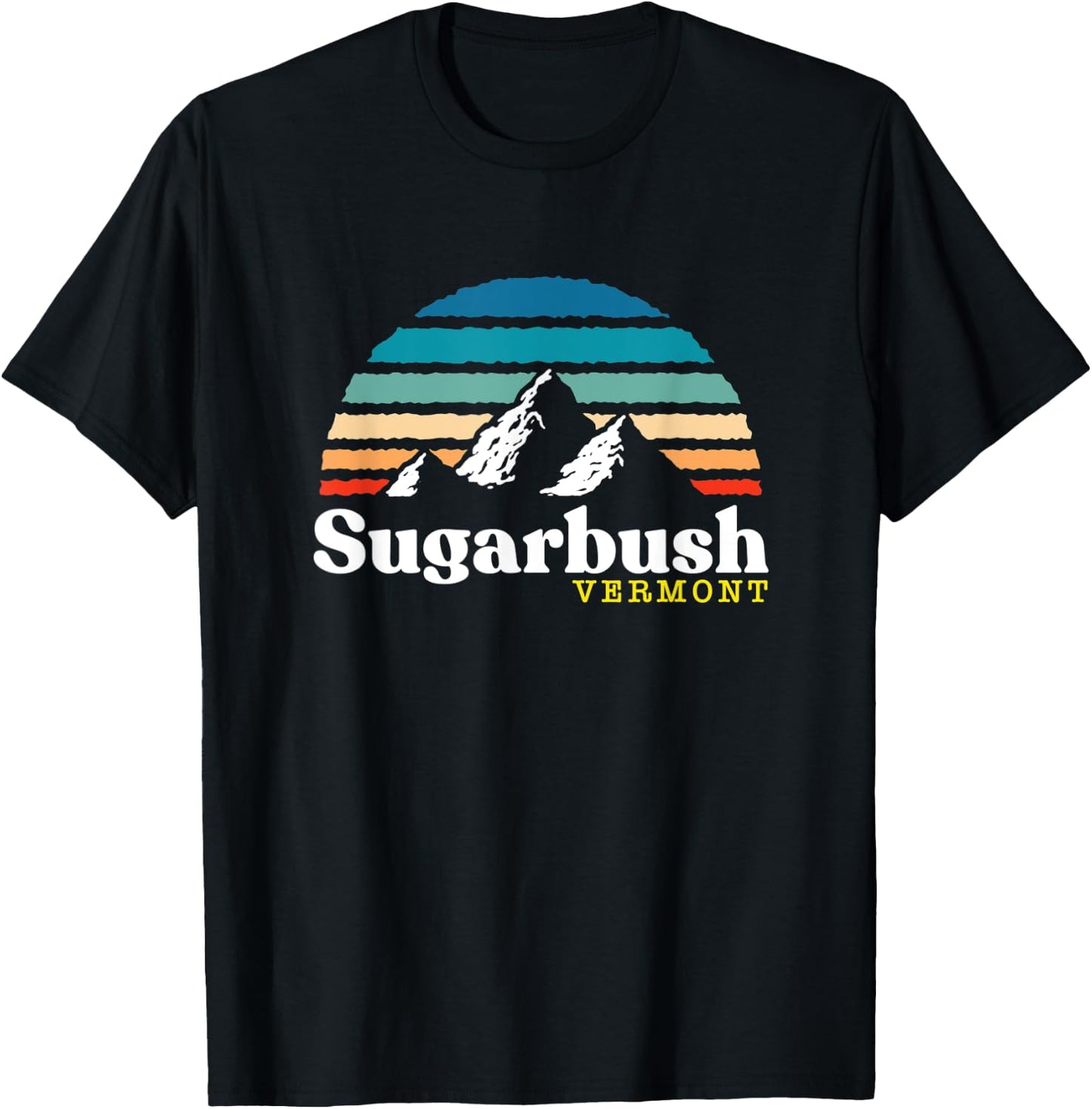 Sugarbush, Vermont - USA Ski Resort 1980s Retro T-Shirt - T-Shirt | Black