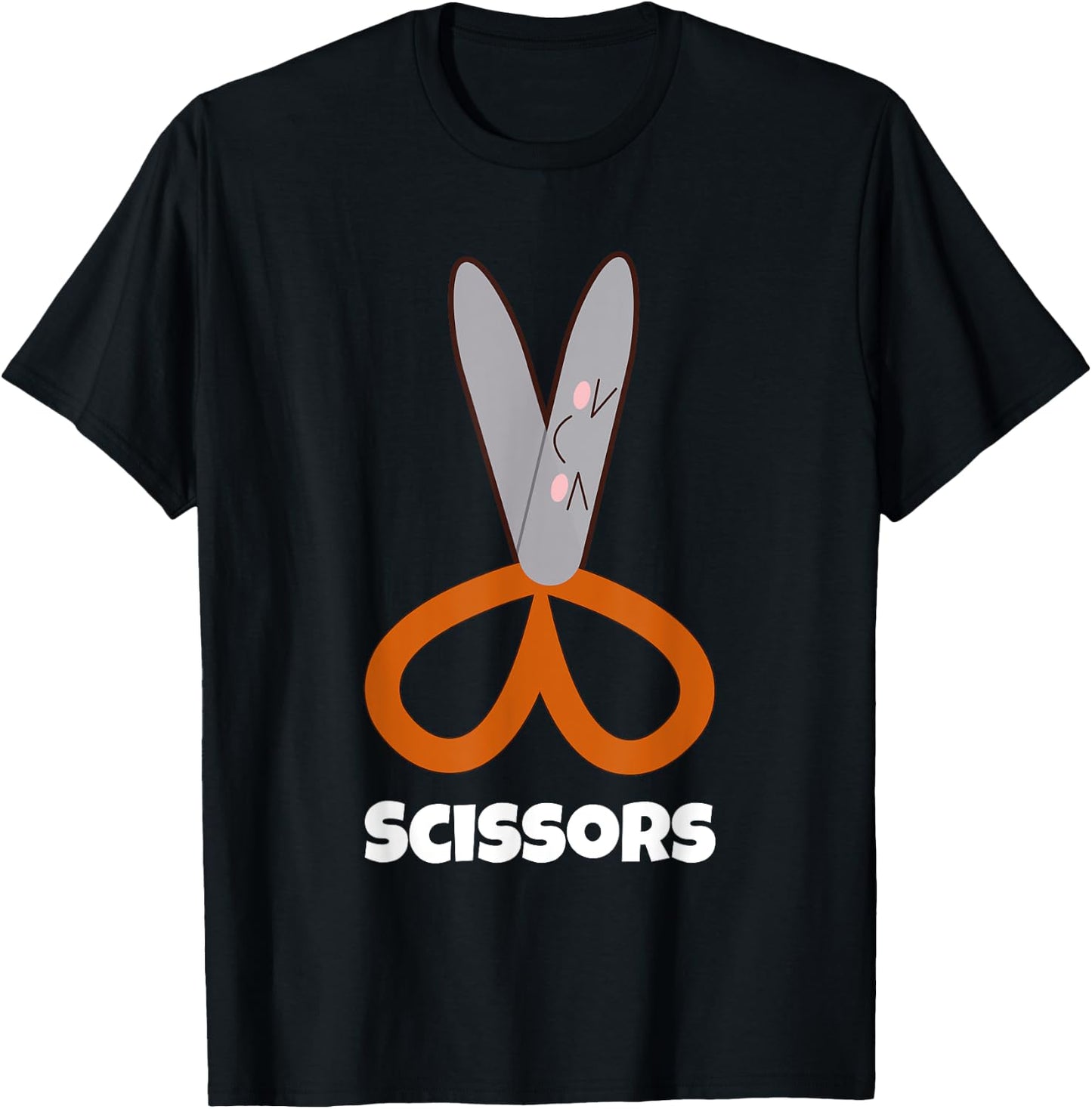Rock Paper Scissors Shirt Funny Group Halloween Costumes T-Shirt - T-Shirt | Black