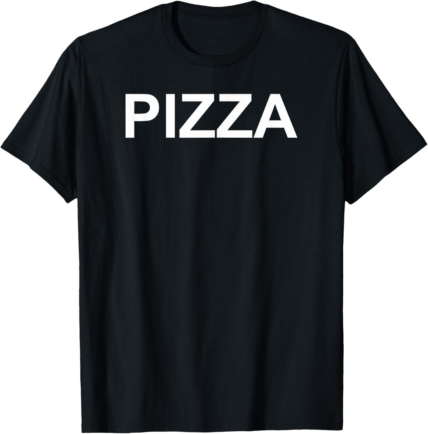 Pizza Text - Costume Gift T-Shirt - T-Shirt | Black
