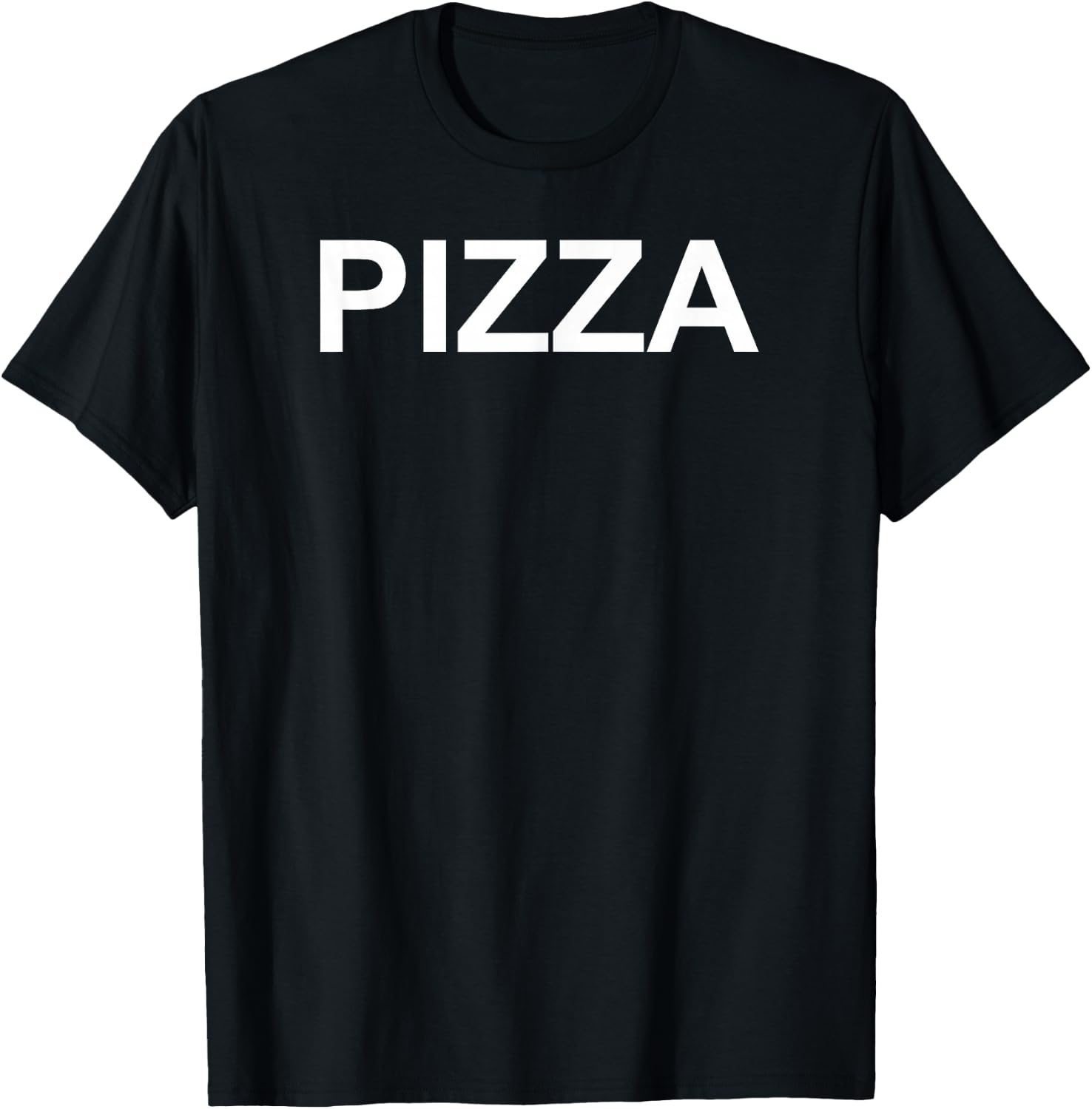 Pizza Text - Costume Gift T-Shirt - T-Shirt | Black