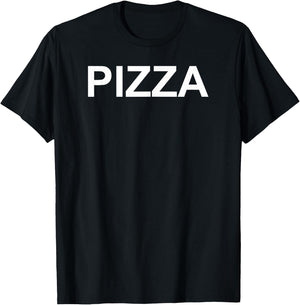 Pizza Text - Costume Gift T-Shirt - T-Shirt | Black