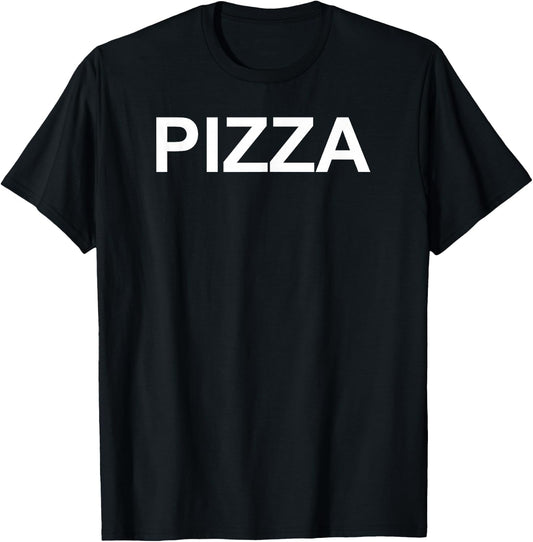 Pizza Text - Costume Gift T-Shirt - T-Shirt | Black