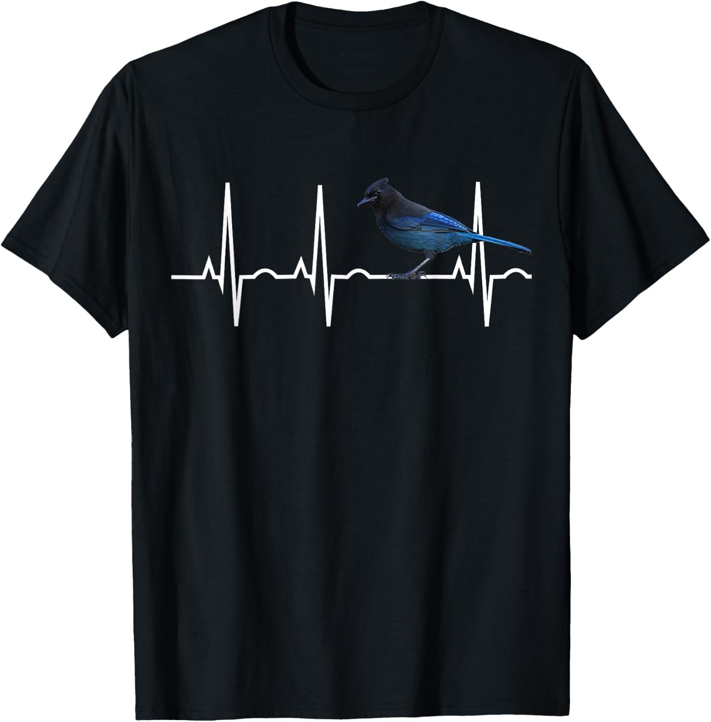 Steller's Jay Shirt - Stellers Jay Birding Gift T-Shirt - T-Shirt | Black