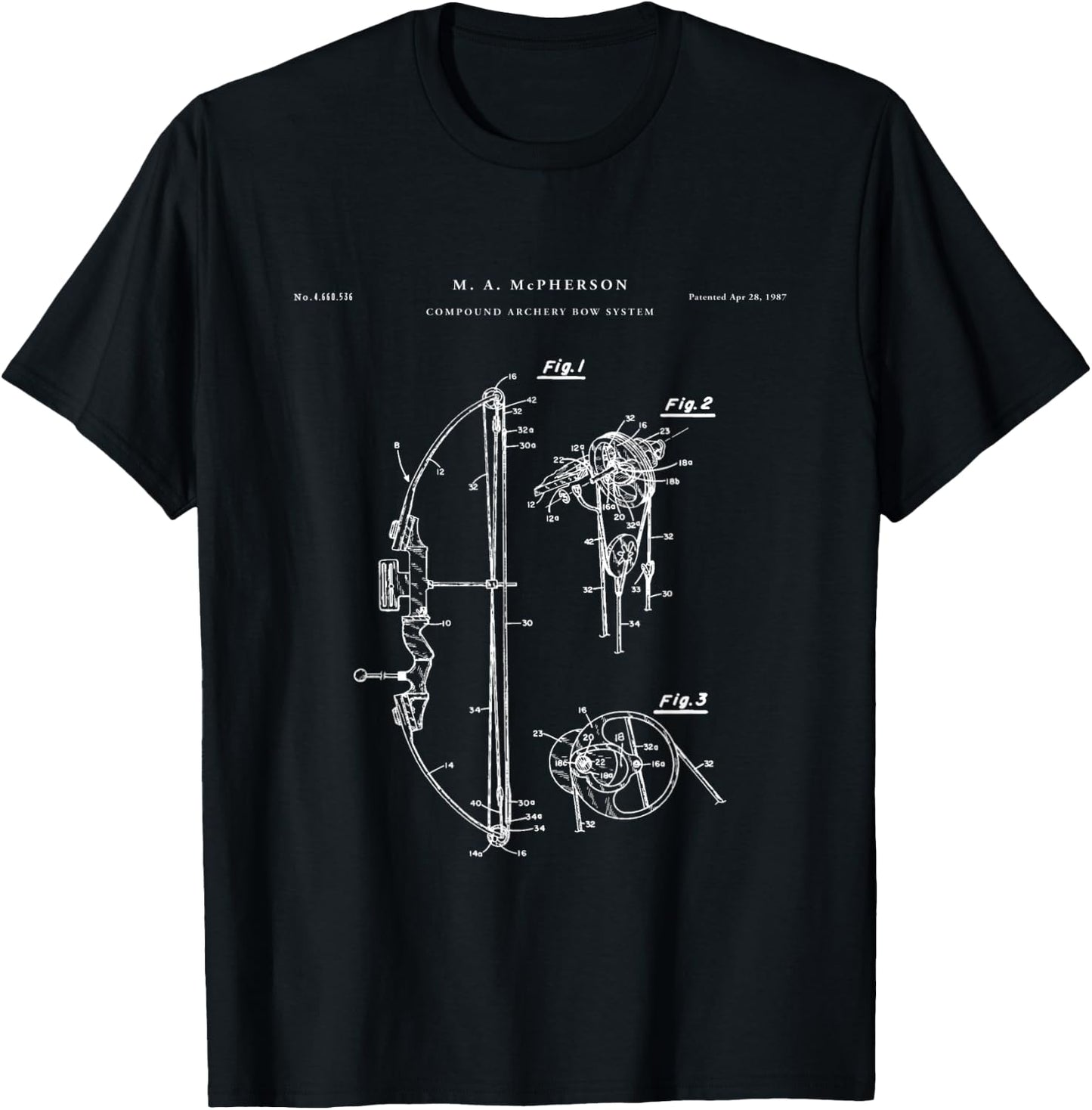 Compound Bow Patent - Archery T-Shirt - T-Shirt | Black