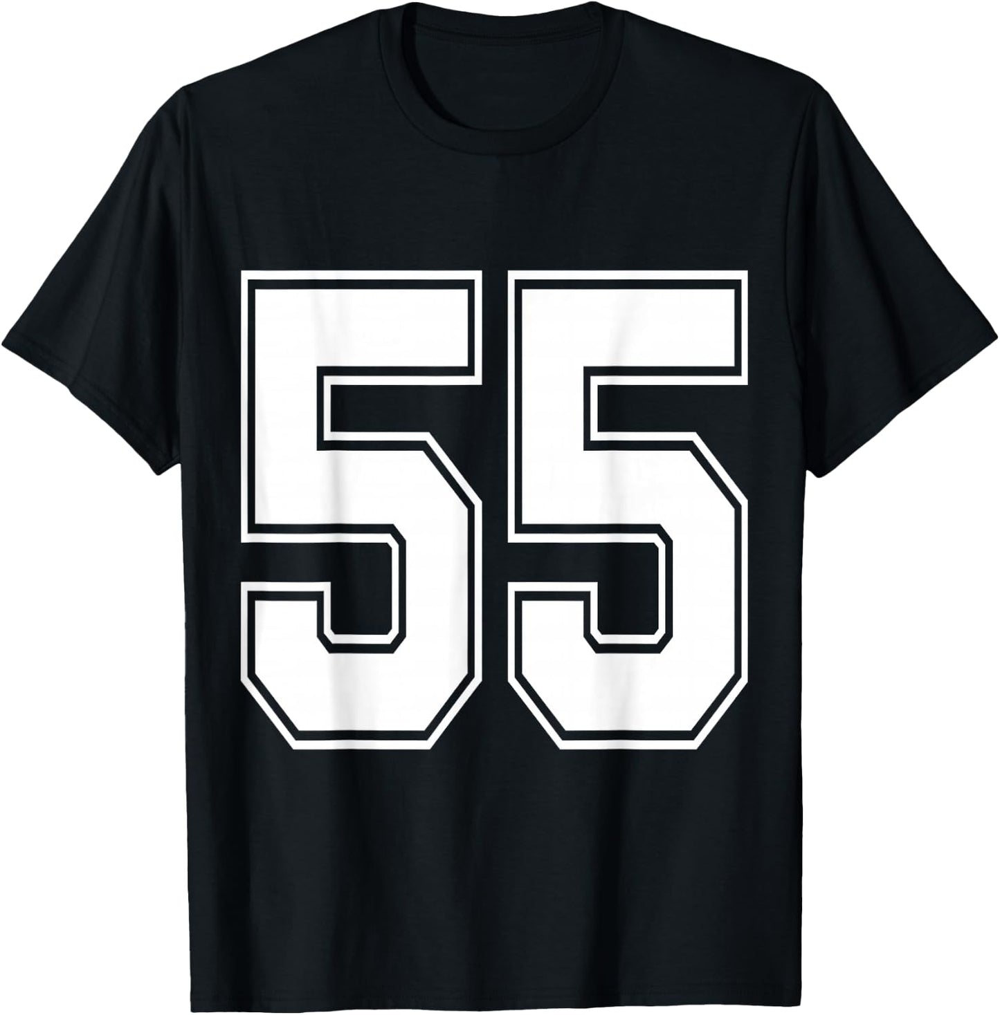 #55 Number 55 Sports. Jersey My Favorite Player #55 T-Shirt - T-Shirt | Black