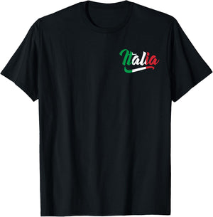 Italy Italian Italia Italiano Family Heritage Flag Men Women T-Shirt - T-Shirt | Black