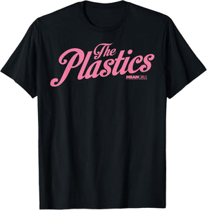 Mean Girls Pink The Plastics Logo T-Shirt - T-Shirt | Black