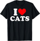 I Heart Cats - I Heart Cats I Love Cats T-Shirt - T-Shirt | Black