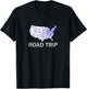 Road Trip USA Highway Travel Map Vacation Shirt T-Shirt - T-Shirt | Black