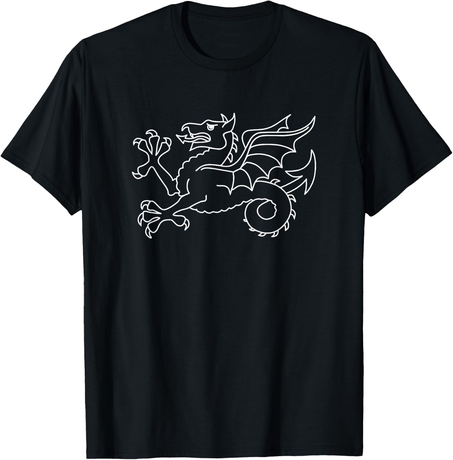 England Medieval Britain Ancient Dragon Wessex Wyvern Anglo T-Shirt - T-Shirt | Black