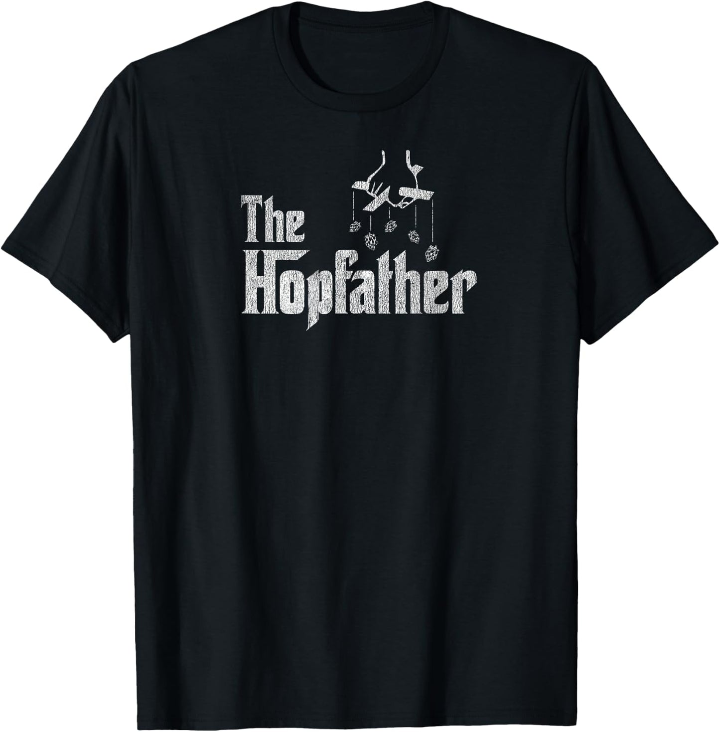 The Hopfather Home Brew Hops T-Shirt - T-Shirt | Black