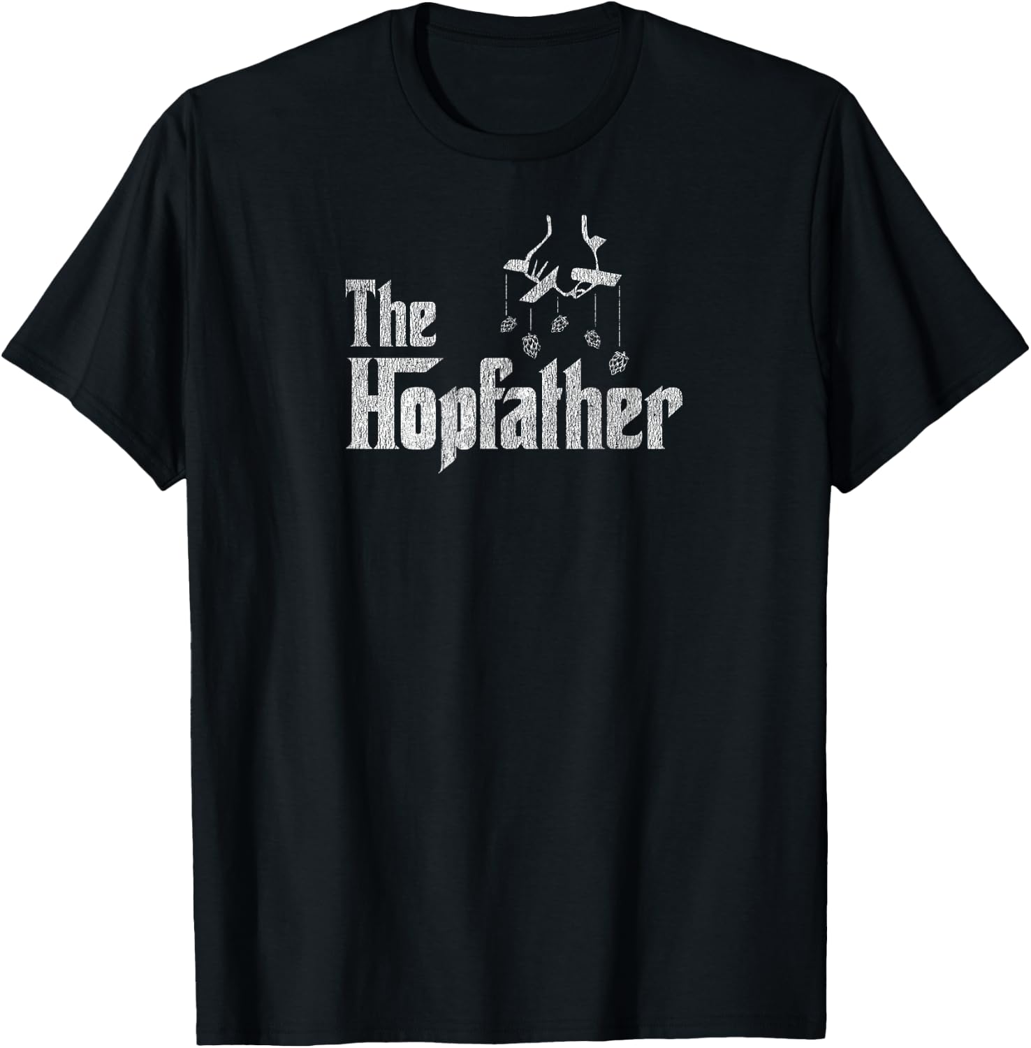 The Hopfather Home Brew Hops T-Shirt - T-Shirt | Black