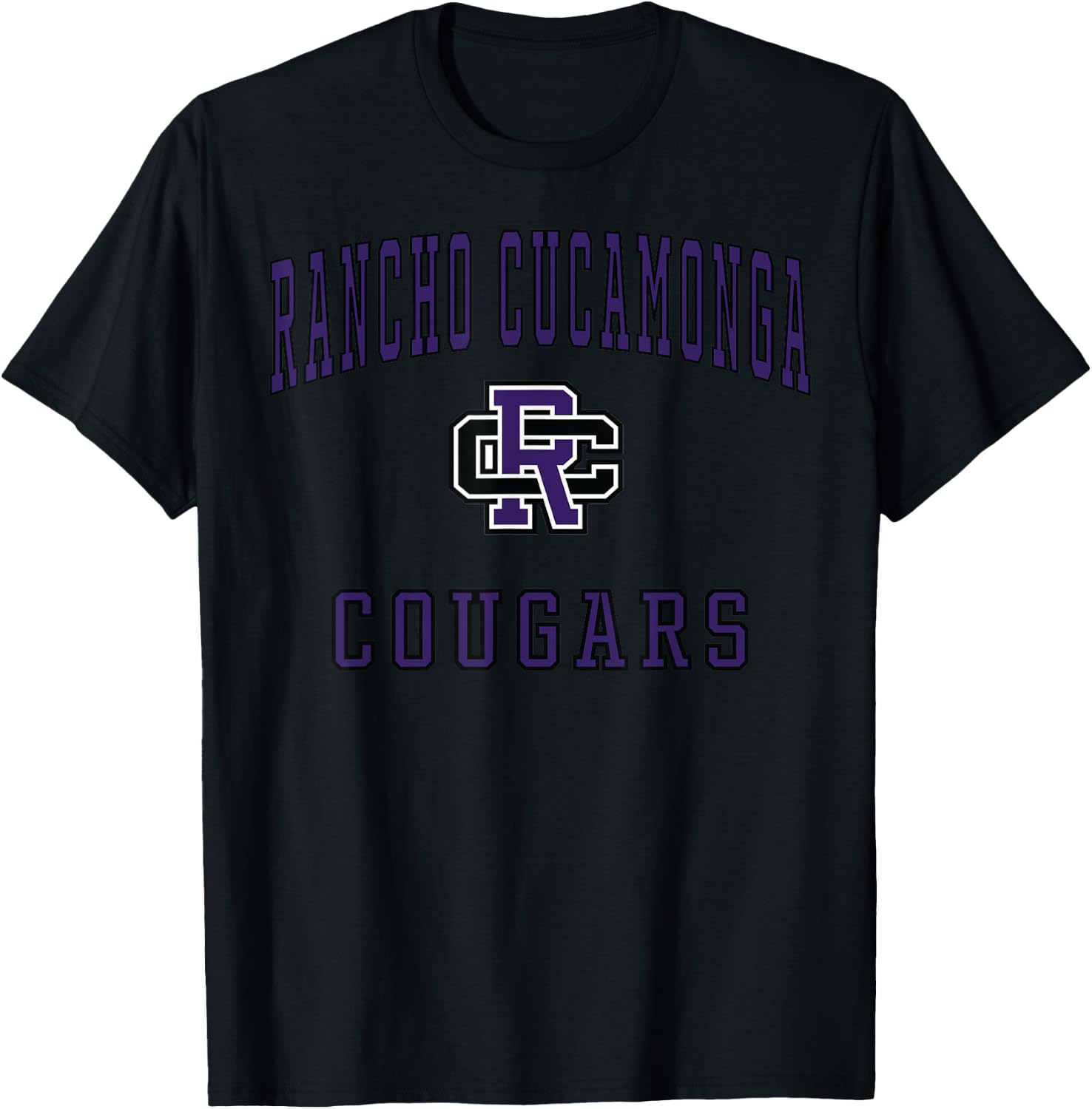 Rancho Cucamonga High School Cougars C1 T-Shirt - T-Shirt | Black