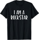 I Am A Rockstar Halloween I'm Costume Easy Funny Rock-Star T-Shirt - T-Shirt | Black
