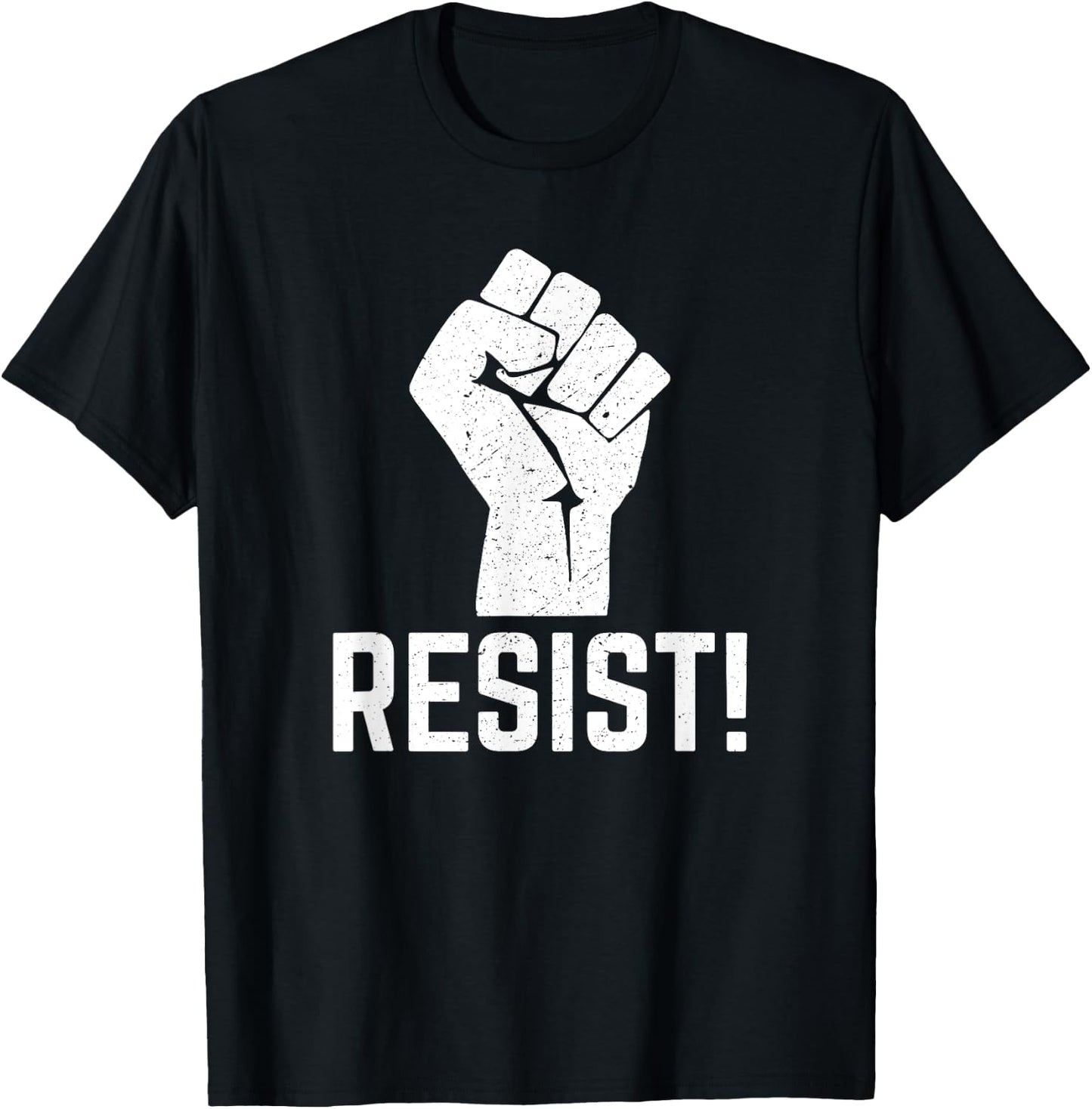 Resist & Resistance Fist T-Shirt - T-Shirt | Black