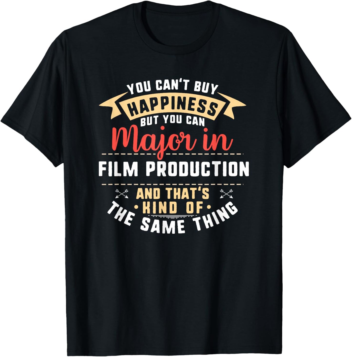 Funny Film Production Major Student Shirt Graduation Gift T-Shirt - T-Shirt | Black
