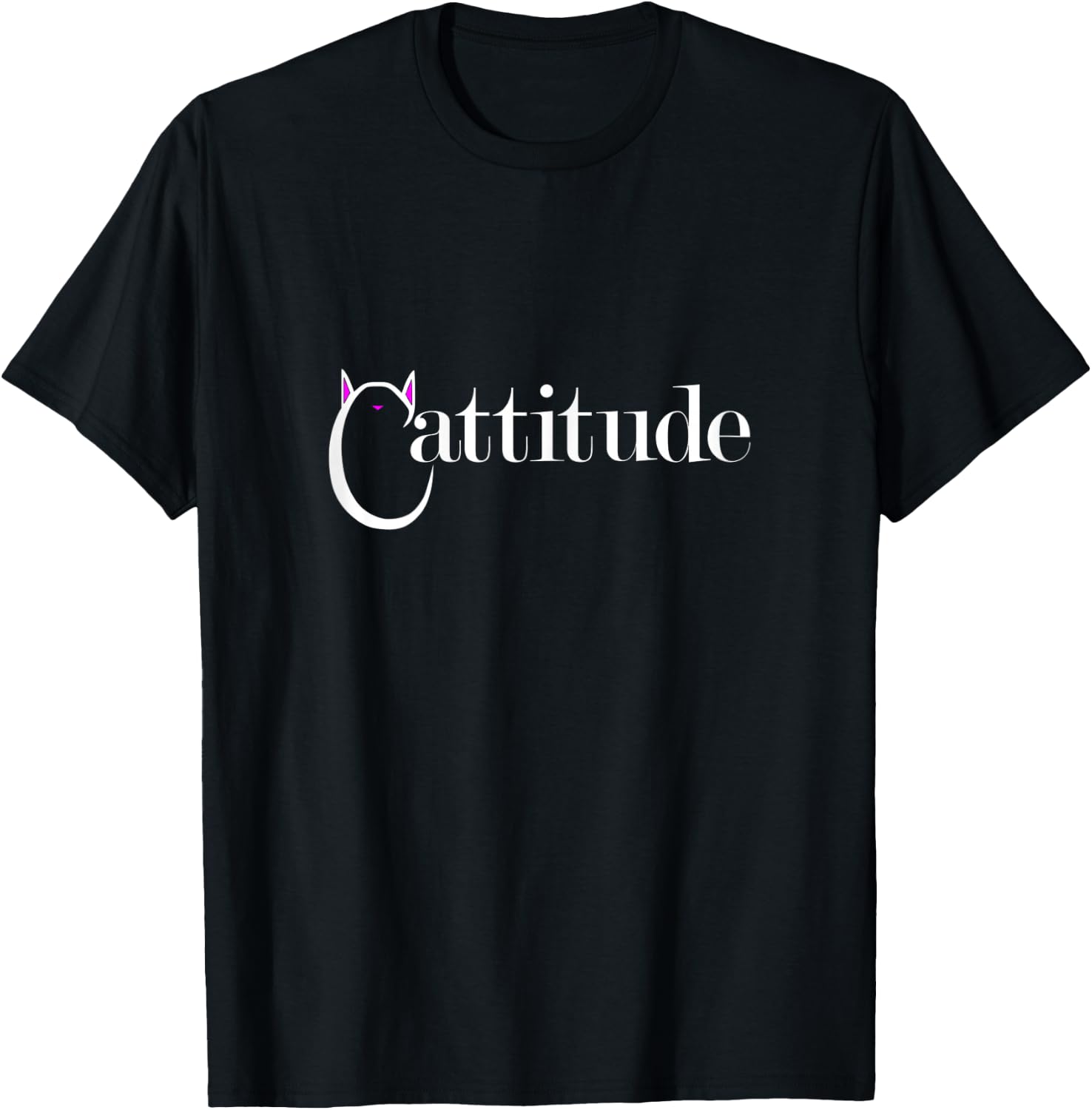 Funny Cat Attitude Cattitude T-Shirt - T-Shirt | Black