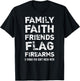 Don't Mess With 5 Family Faith Friends Flag Firearms T-Shirt - T-Shirt | Black
