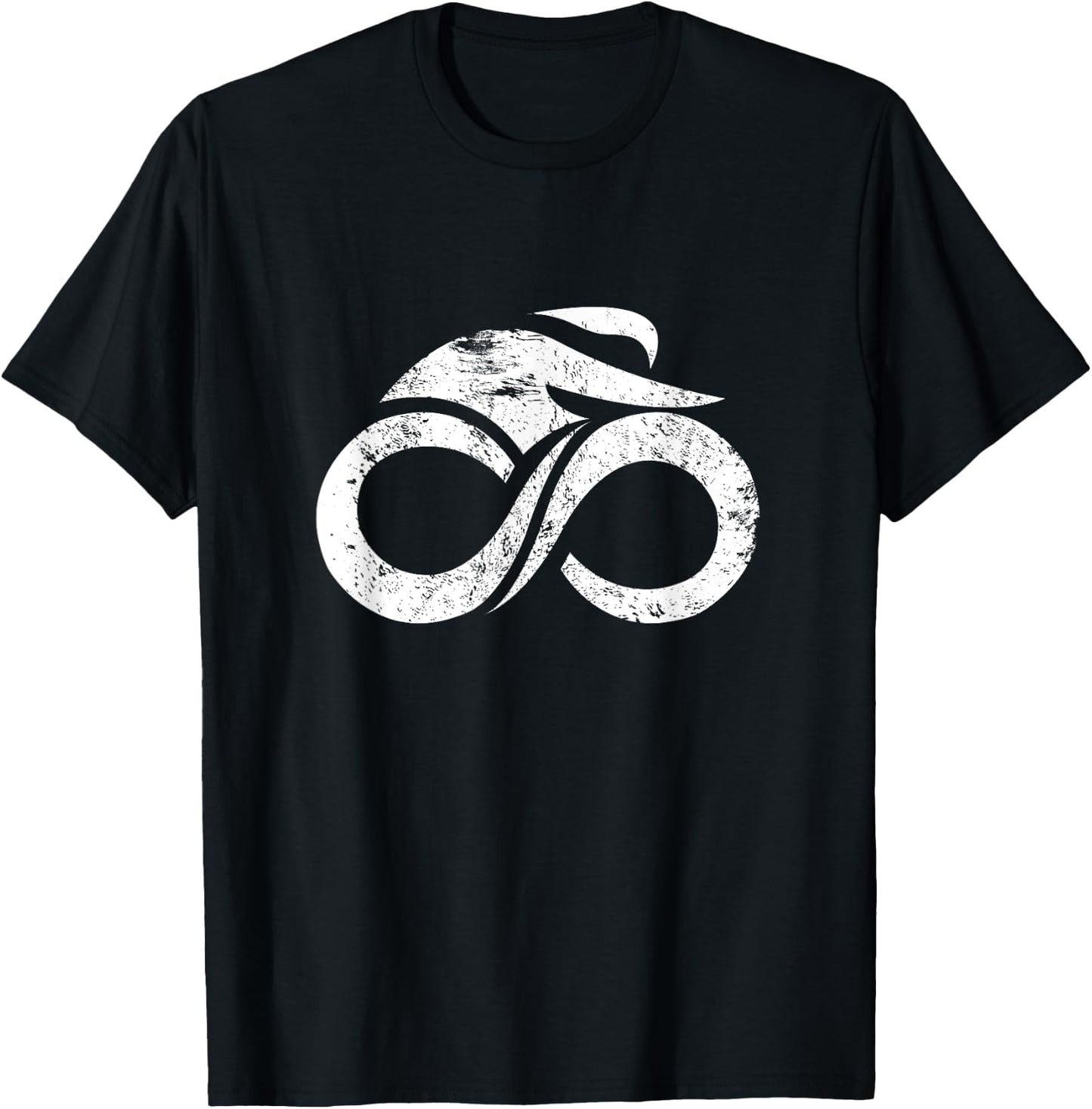 Road Bike Shirt Infinity Racing Bicycle Gift T-Shirt - T-Shirt | Black