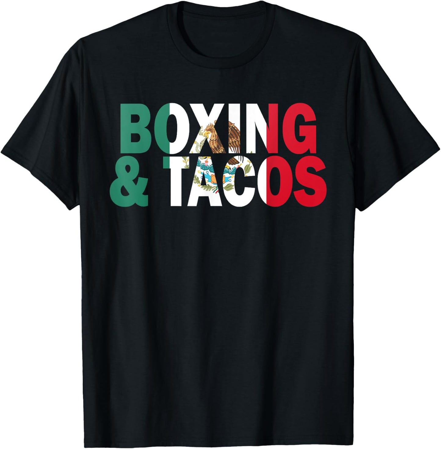 Boxing and Tacos Funny Mexico T-Shirt - T-Shirt | Black