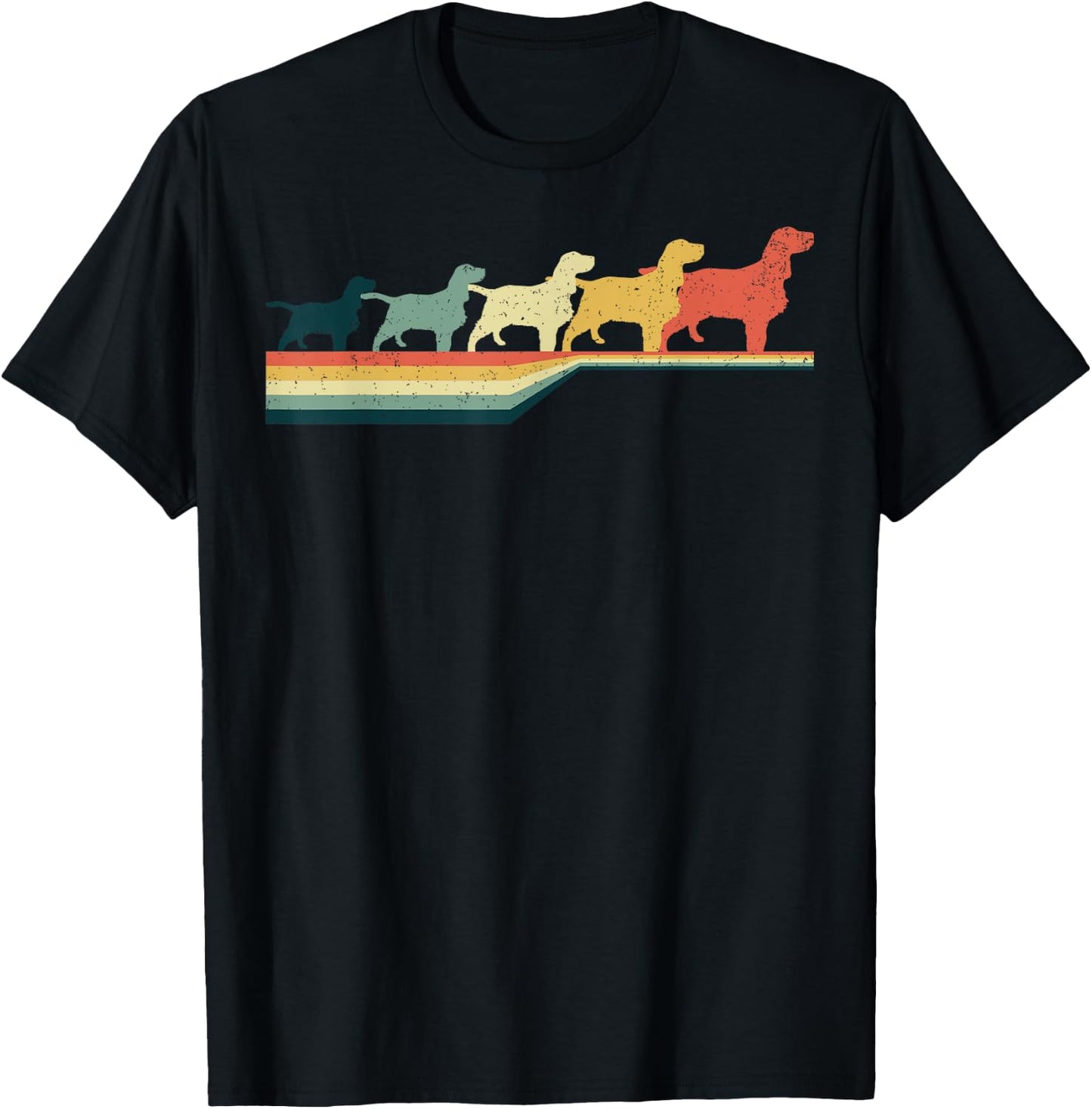 SPRINGER SPANIEL , Vintage Retro Style T-Shirt - T-Shirt | Black
