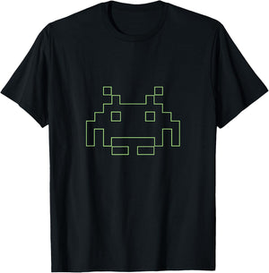 80s Arcade Game Retro Space Alien Invaders Gamer T-Shirt - T-Shirt | Black