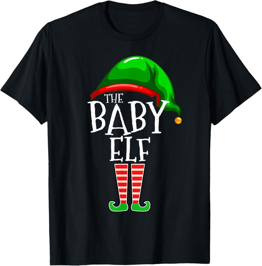 The Baby Elf Group Matching Family Christmas T-Shirt - T-Shirt | Black