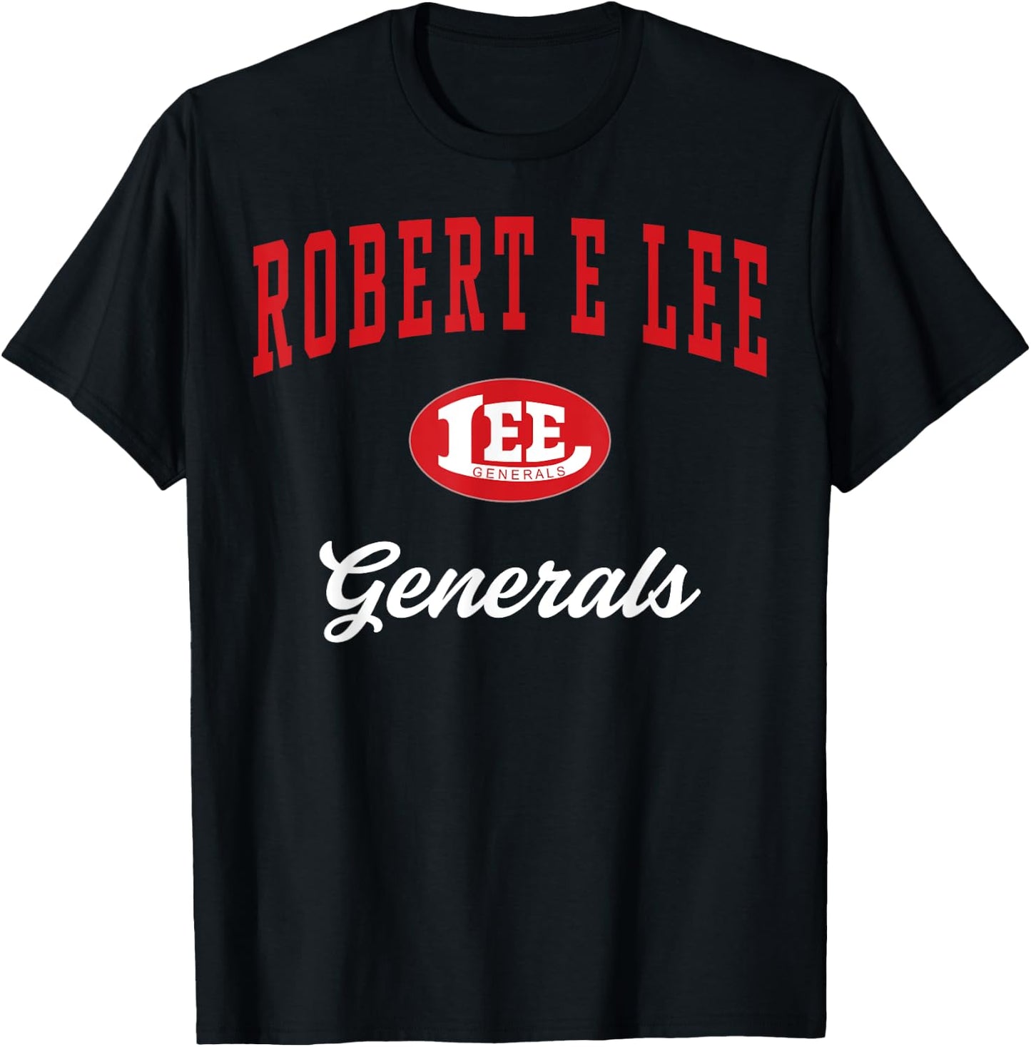 Robert E Lee High School Generals C3 T-Shirt - T-Shirt | Black