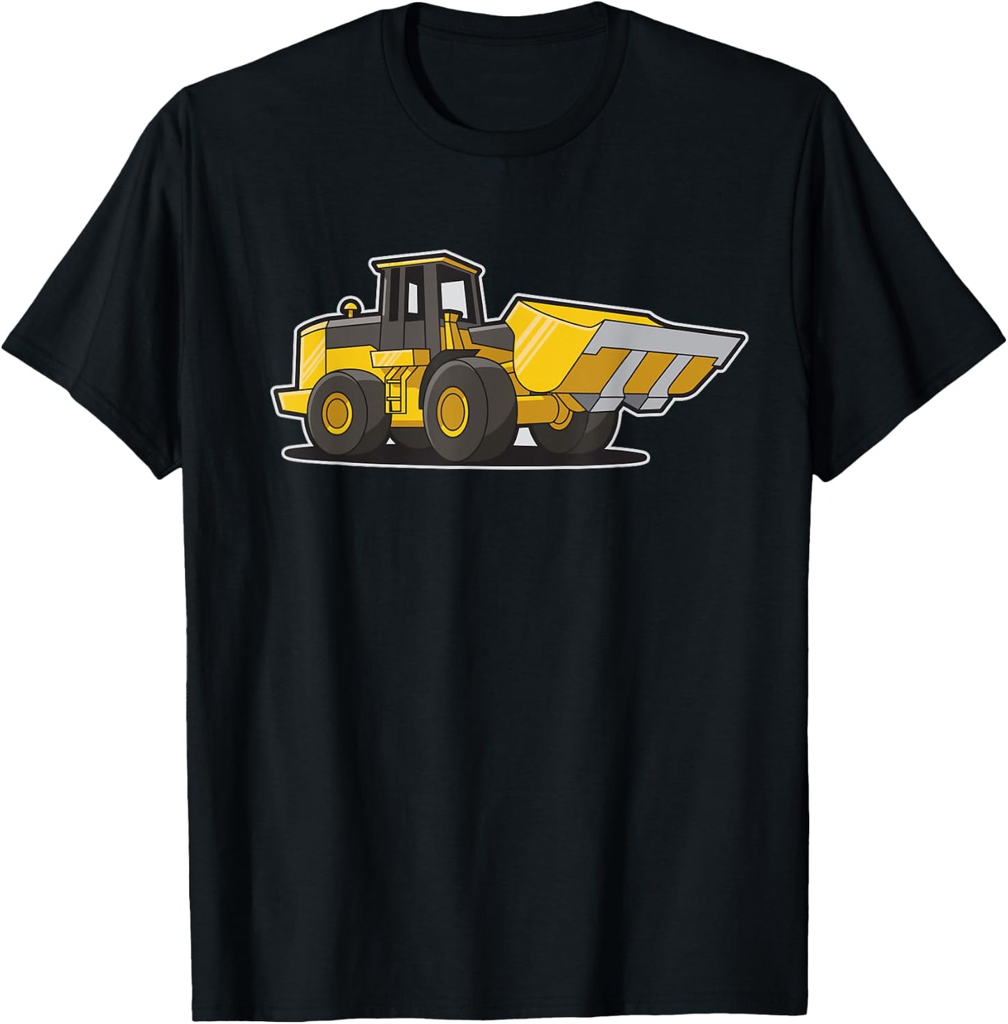 Construction Front Loader Tractor Shirt For Adults And Kids T-Shirt - T-Shirt | Black