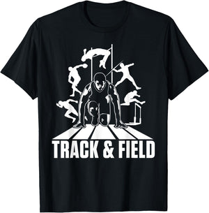 Cute Track And Field Athletics For Boys And Girls T-Shirt - T-Shirt | Black