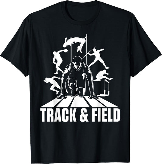 Cute Track And Field Athletics For Boys And Girls T-Shirt - T-Shirt | Black