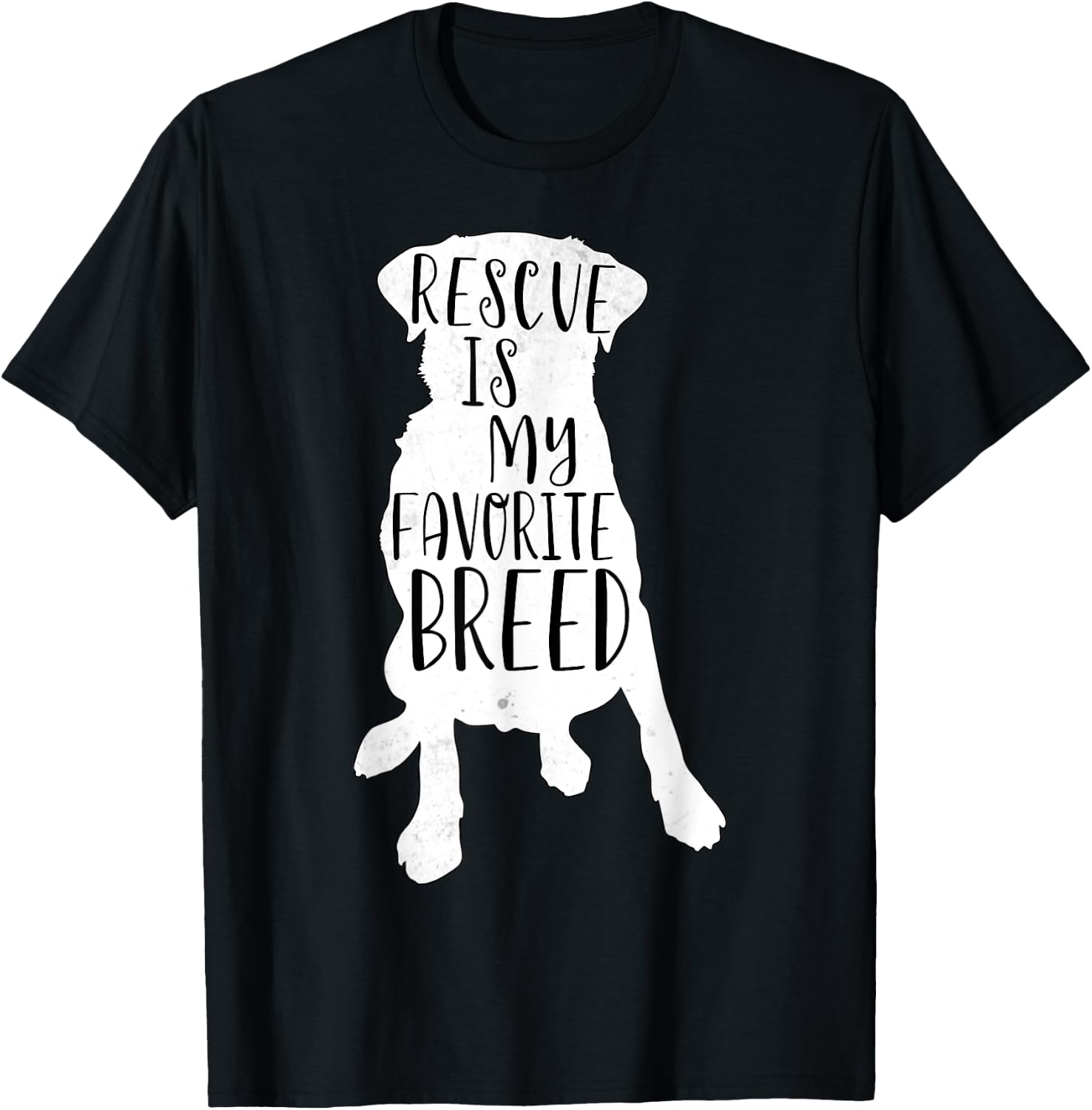 Dog Rescue Shirt Rescue is my Favorite breed men women gift T-Shirt - T-Shirt | Black
