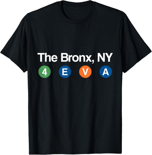 NYC Subway T Shirt - Bronx Men | Women T-Shirt - T-Shirt | Black