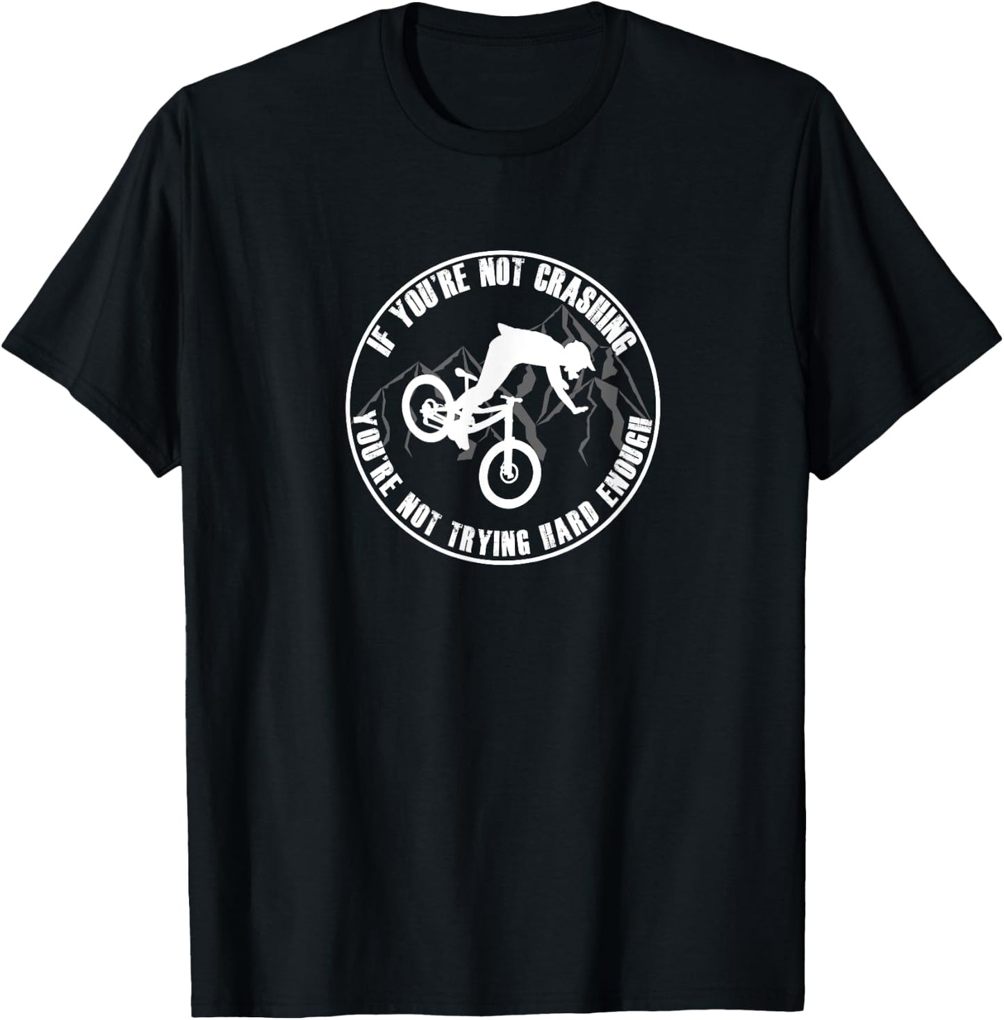 Funny MTB T shirt Mountain Biking Biker Cyclist Gifts T-Shirt - T-Shirt | Black