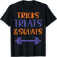 Tricks Treats and Squats Funny Halloween Gym Workout T-Shirt - T-Shirt | Black
