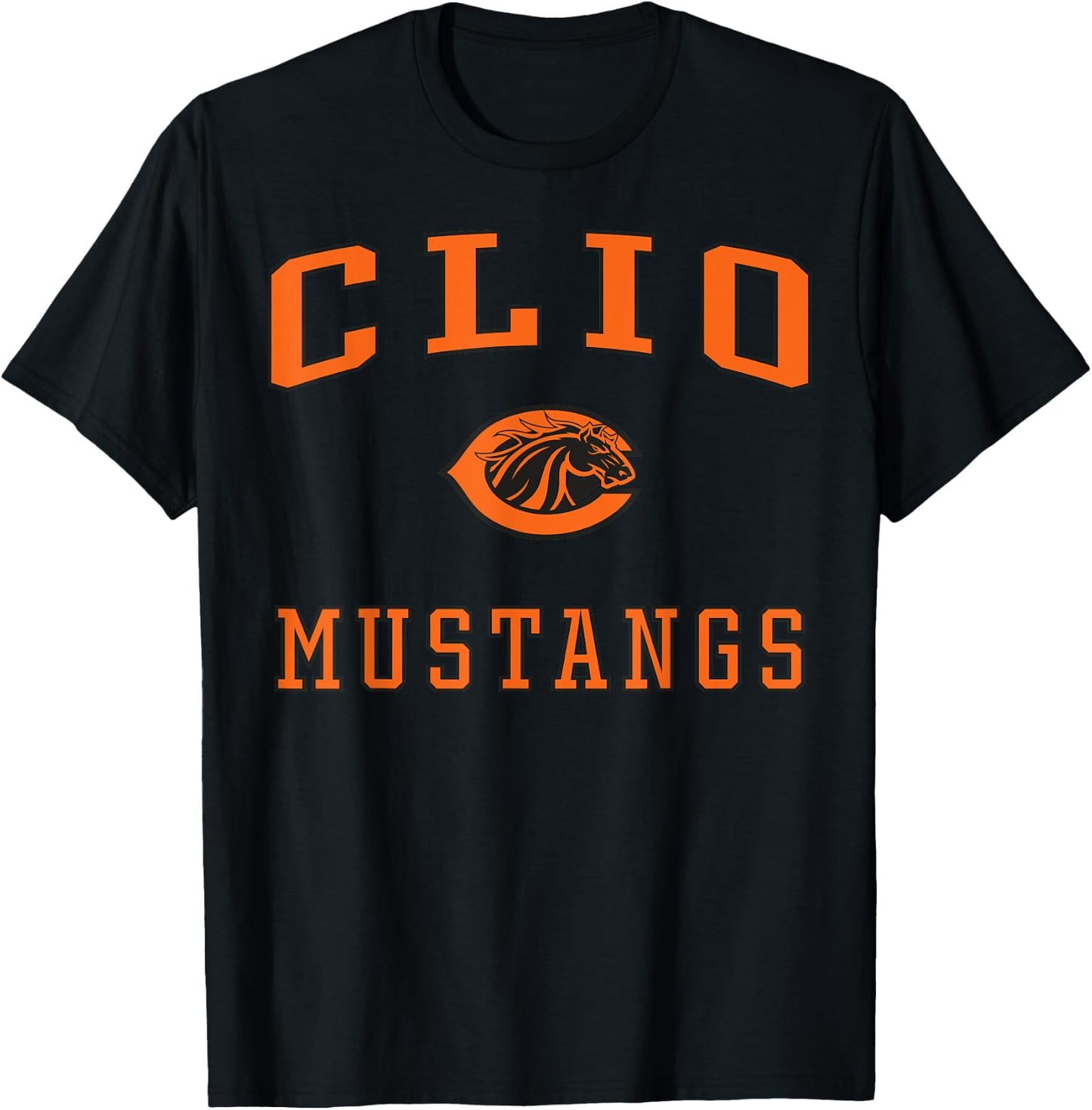 Clio High School Mustangs T-Shirt - T-Shirt | Black