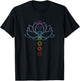 Spiritual Zen Lotus Flower Chakras Aligned Yoga T-Shirt - T-Shirt | Black