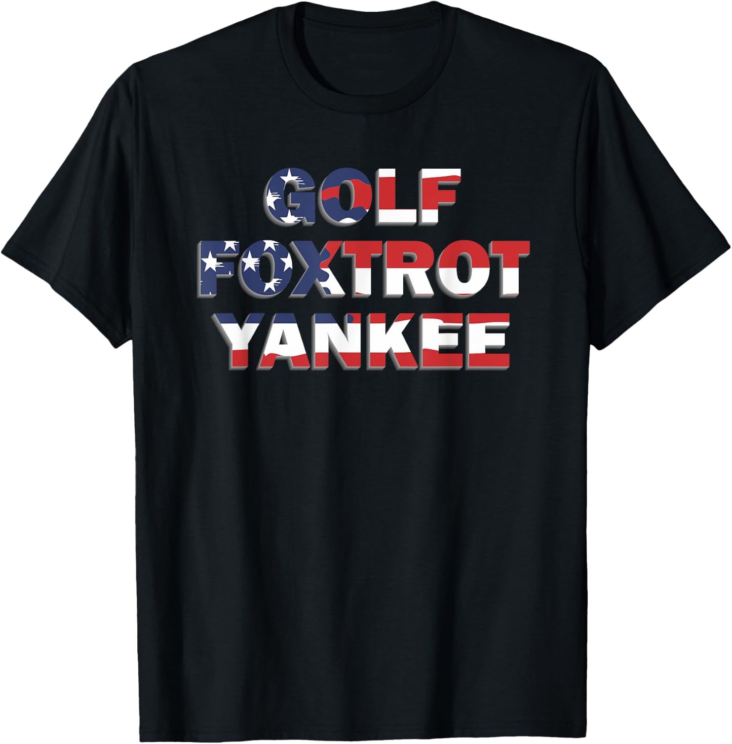 Golf Foxtrot Yankee GFY Funny Military Rude T-Shirt - T-Shirt | Black